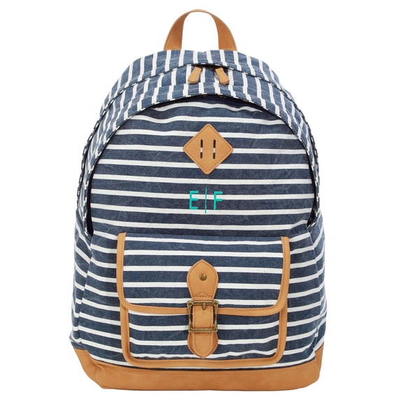 Pottery Barn Blue and White Striped Backpack - NWT main image 3